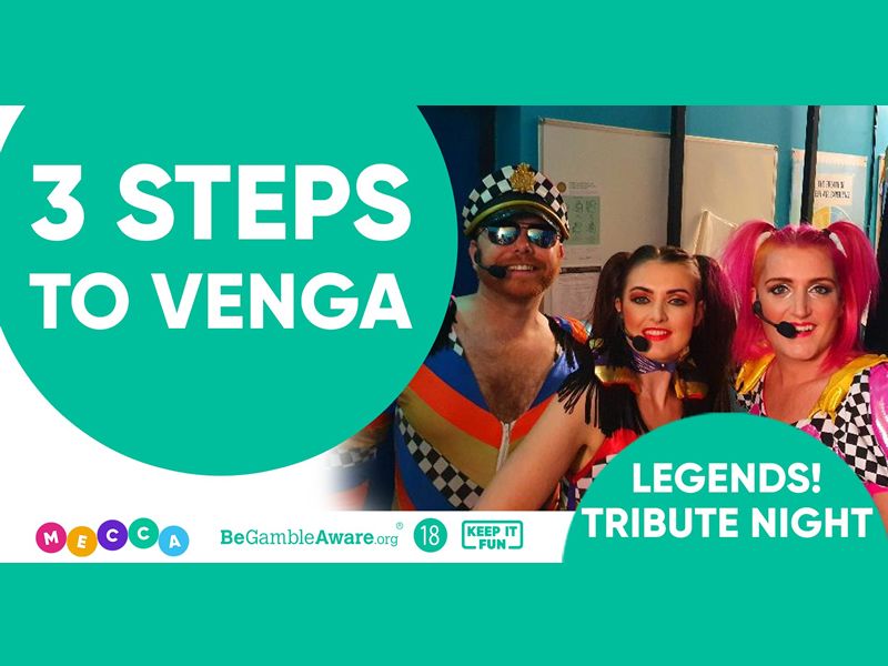 Legends Night At Mecca Bingo Glasgow Quay Presents 3 Steps to Venga