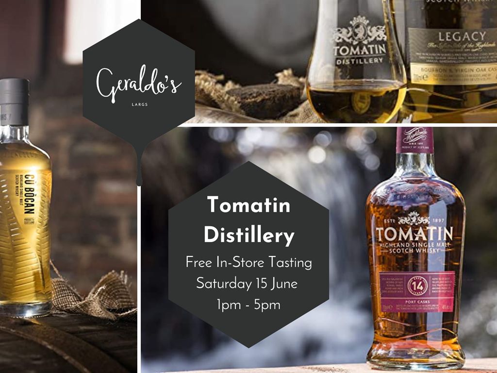 FREE Tomatin Whisky Tasting at Geraldo’s - CANCELLED