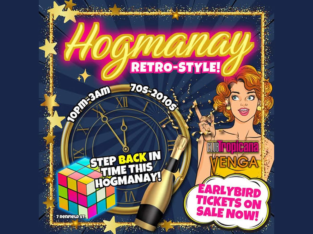 Hogmanay at Club Tropicana Glasgow - Retro NYE Party