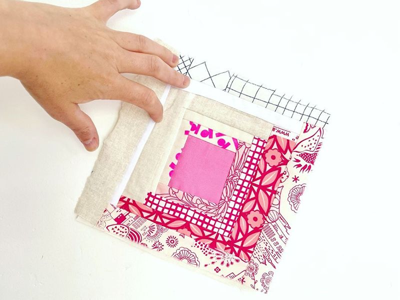 Quilting Manx Log Cabin at Dovecot Studios Ltd, Edinburgh