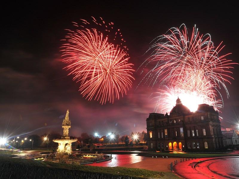 Glasgow Green Fireworks At Glasgow Green Glasgow City Centre