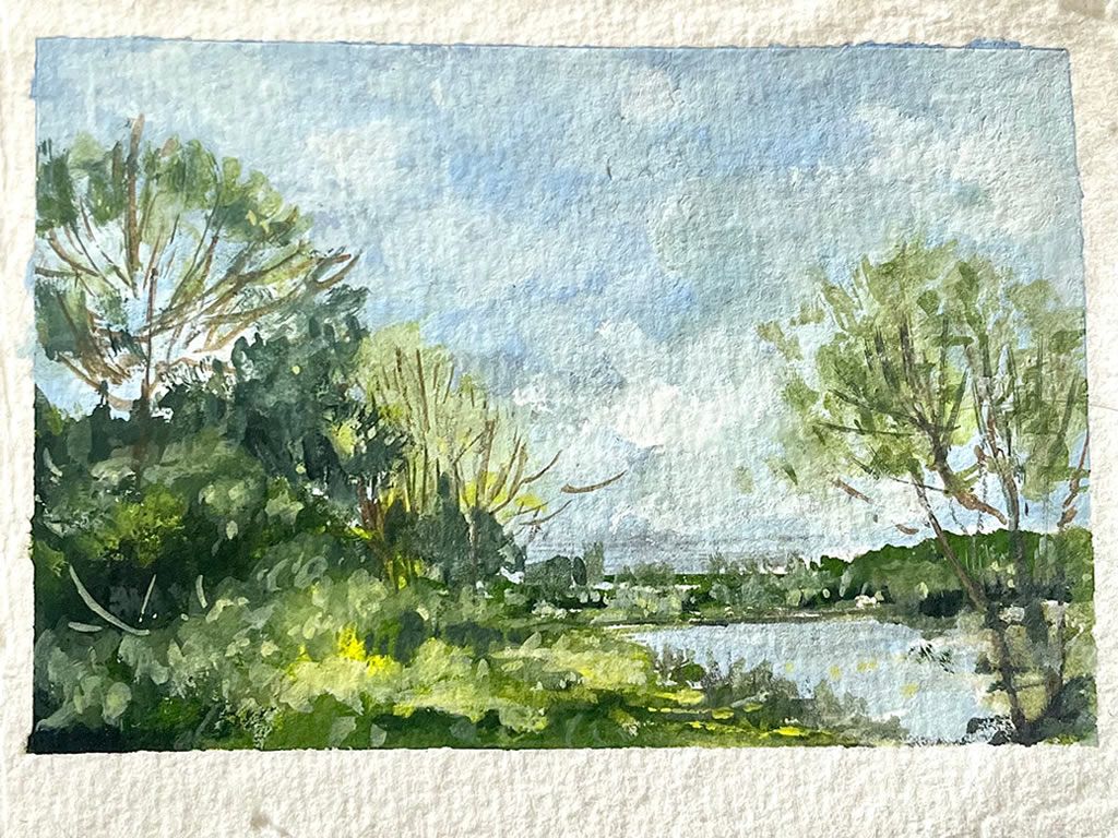 Vivid Landscape Paint & Wine