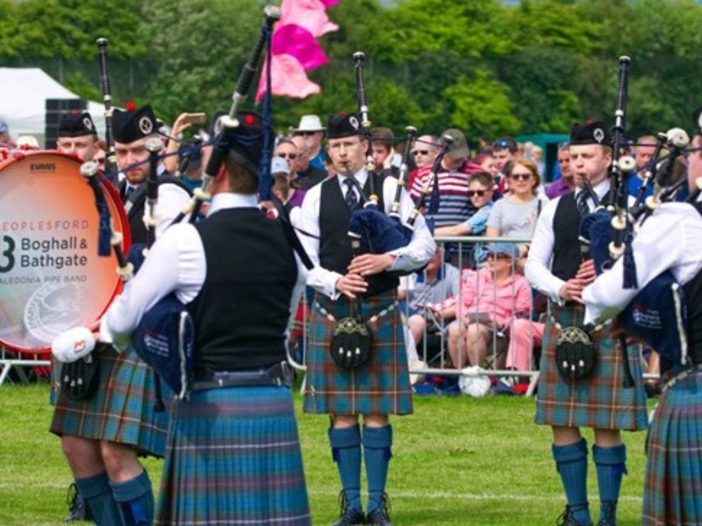 Peoples Ford Boghall and Bathgate Caledonia Pipe Band and National Youth Pipe Band of Scotland