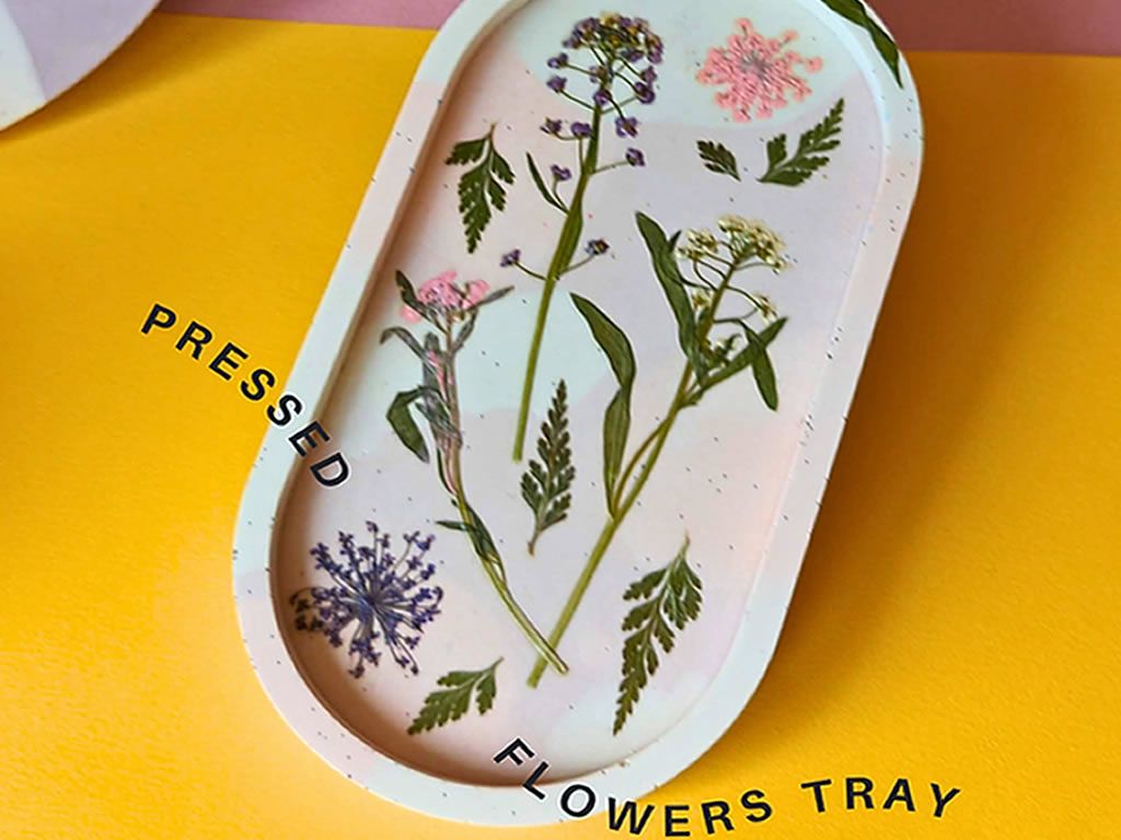 Pressed Flowers Tray - Eco-Resin Craft Workshop