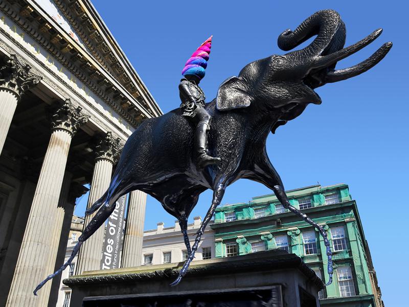 What if the Duke of Wellington statue and Edinburgh Castle looked very different