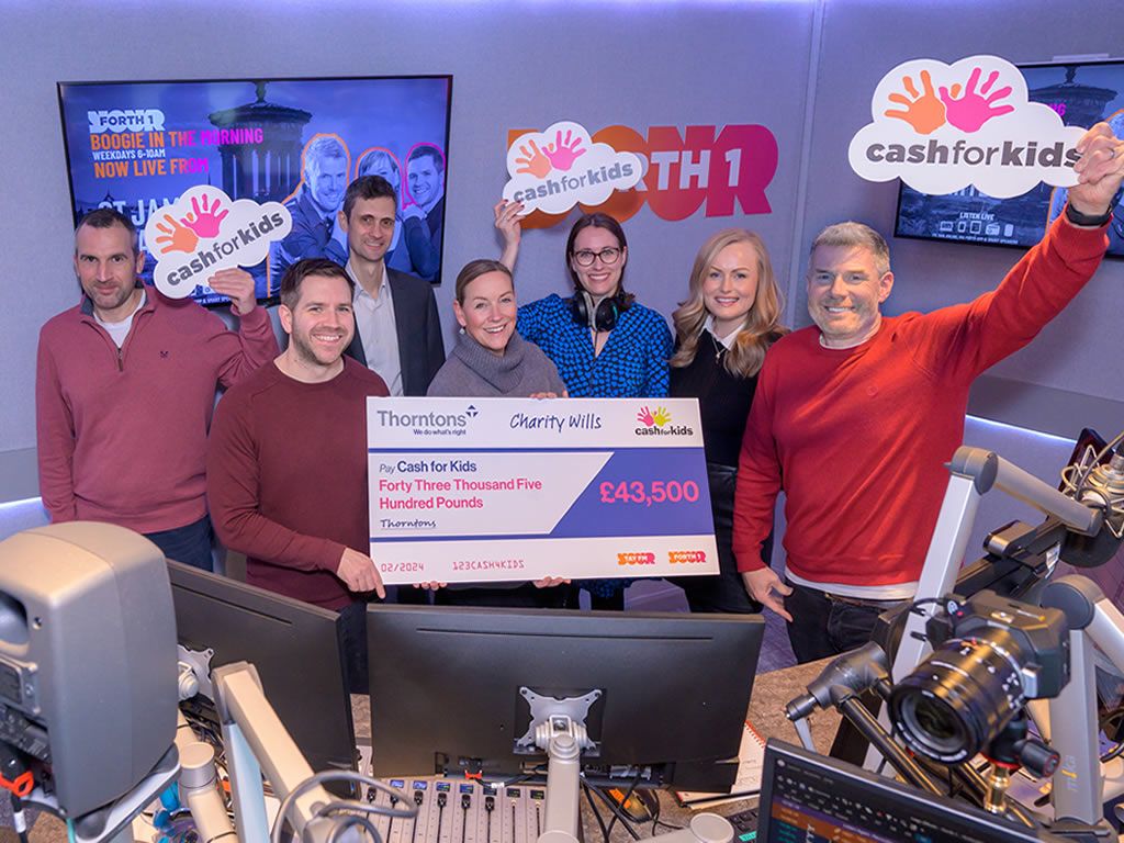 Thorntons charity wills campaign raises thousands for vulnerable families and children across Edinburgh and Forth areas