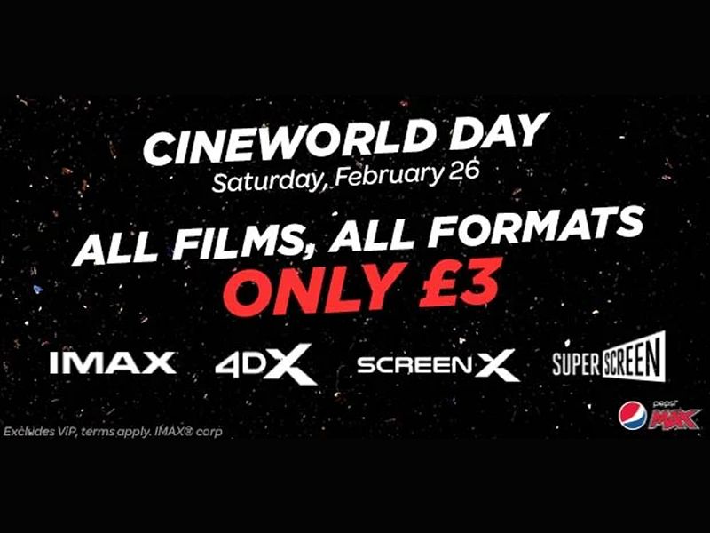 Cineworld launches inaugural Cineworld Day! News What's On Glasgow