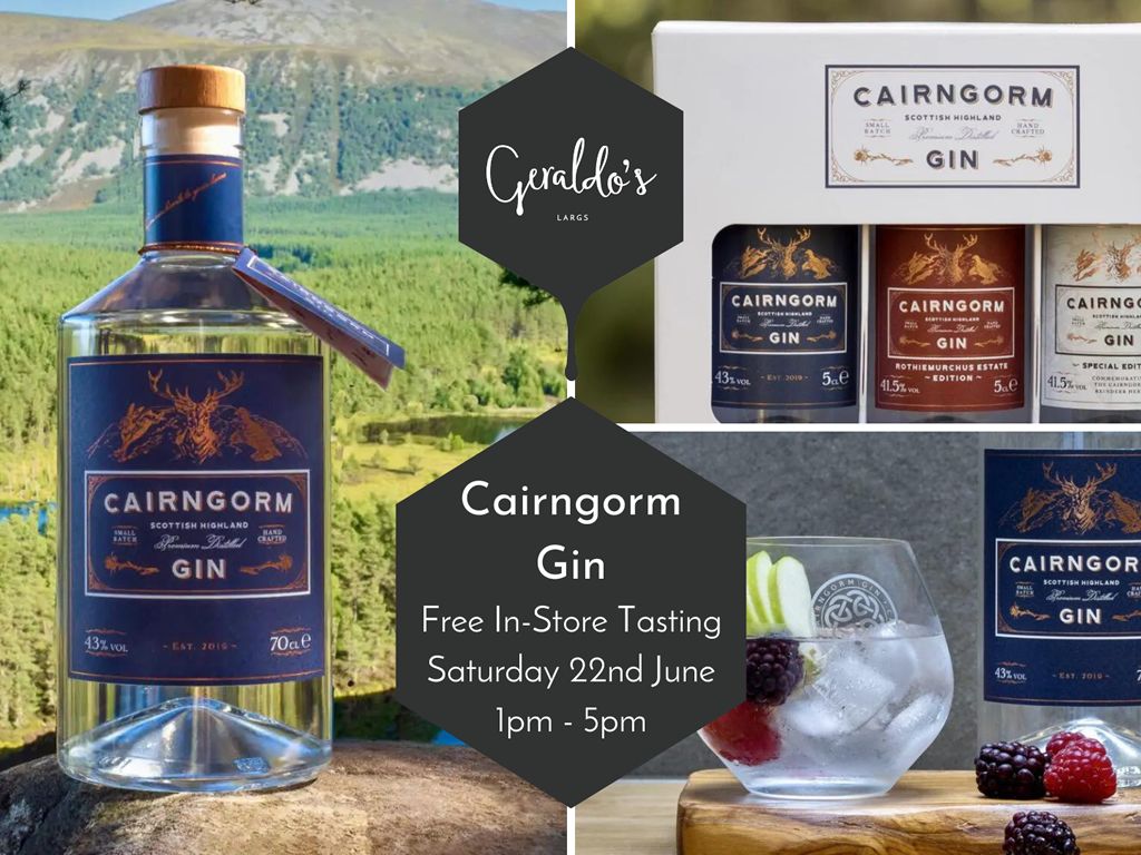 FREE Cairngorm Gin Tasting at Geraldo’s