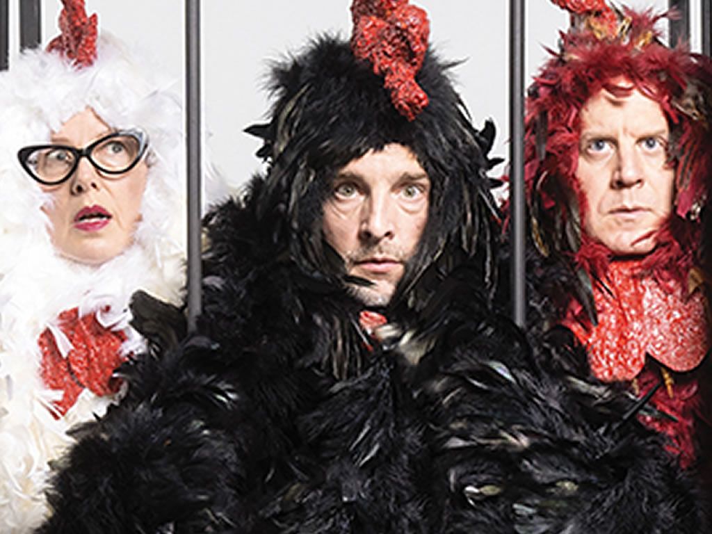 3 Chickens Confront Existence
