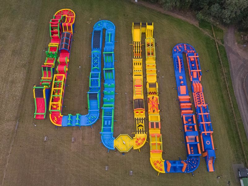Conifox Adventure Park officially breaks world record for the Longest Inflatable Assault Course
