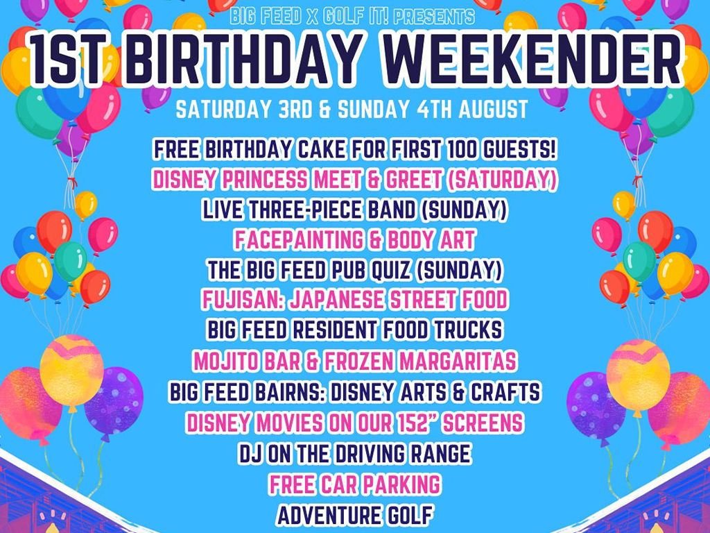 Big Feed X Golf It 1st Birthday Weekender