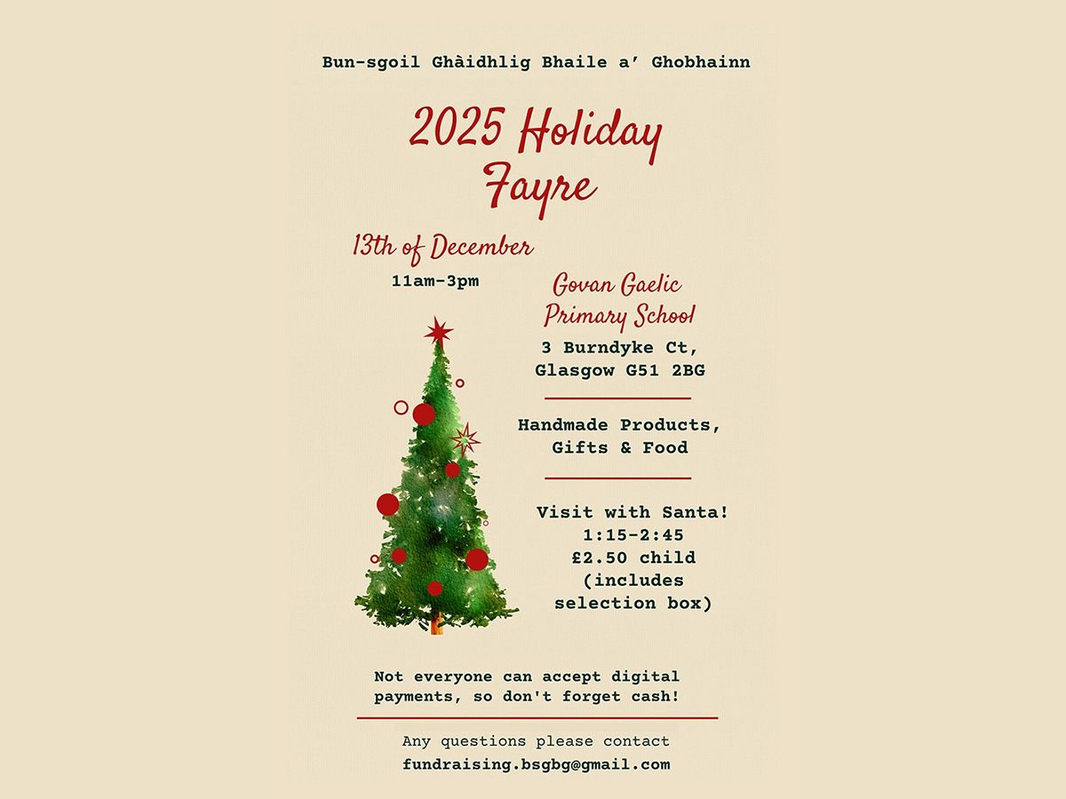 Govan Gaelic Primary School Holiday Fayre