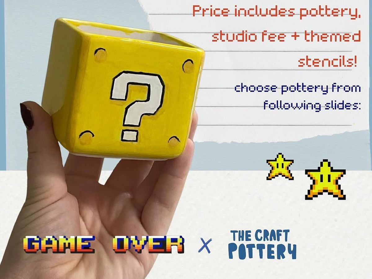Nintendo themed pottery night comes to Glasgow arcade