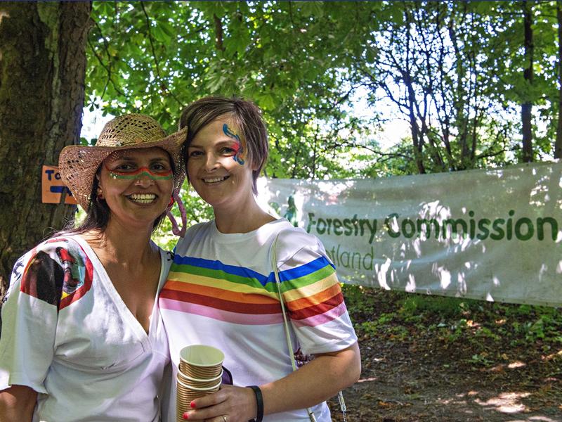 Forestry Commission Scotland celebrates Pride Outside in Auchenshuggle Woods