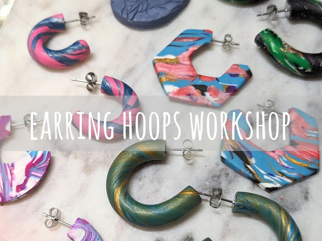 Polymer Clay Earring Hoops Workshop