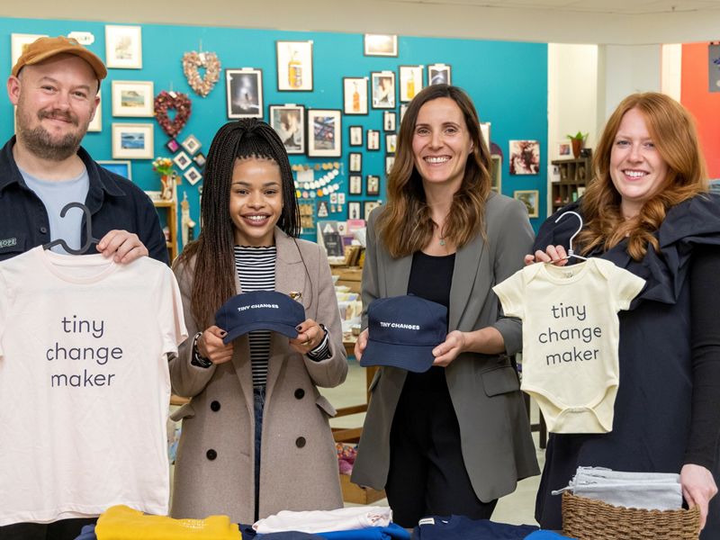 Tiny Changes launch merchandise