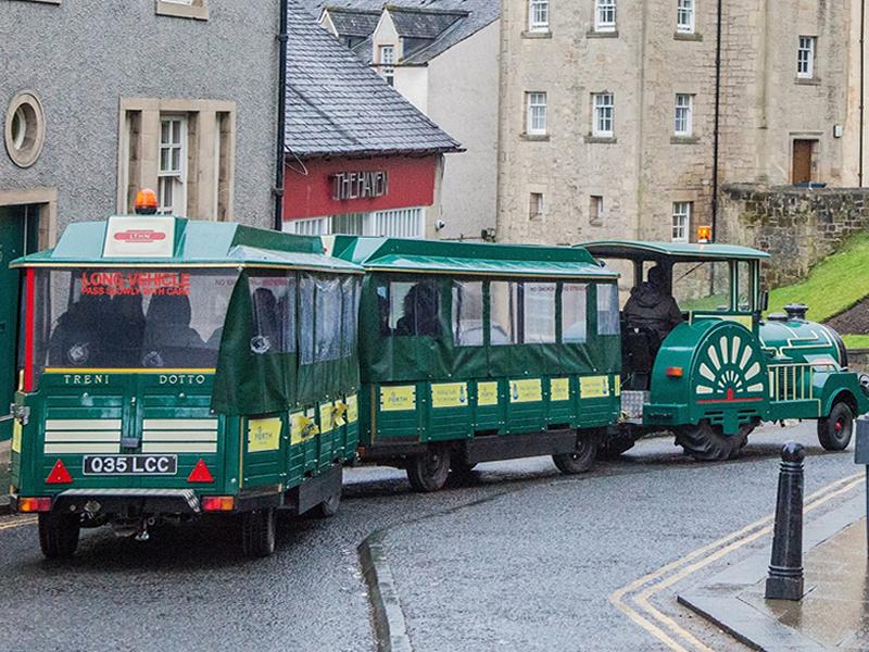 The Stirling Landtrain has returned to the city streets for the Easter holidays.