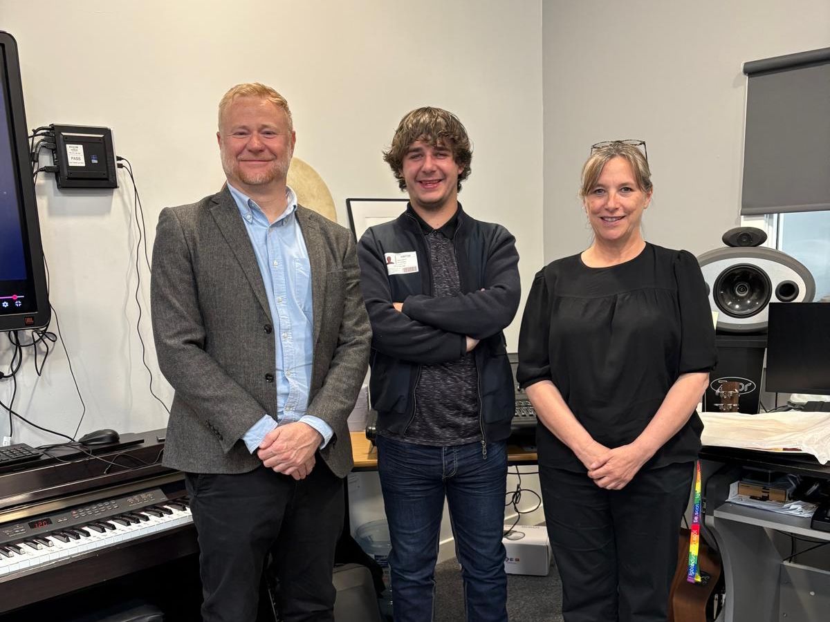 Star supporting Gary Barlow visits Kibble kids in Paisley for music session
