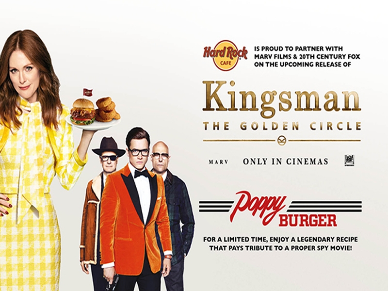 Kingsman: The Golden Circle and Hard Rock Cafe Serve Up The Poppy Burger