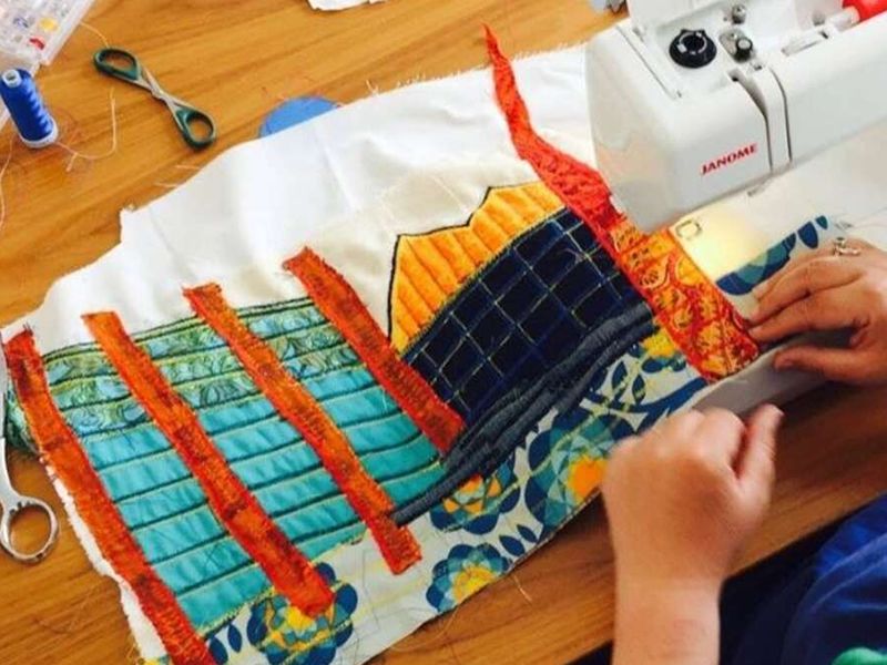 Freehand Machine Embroidery at Dovecot Studios Ltd, Edinburgh