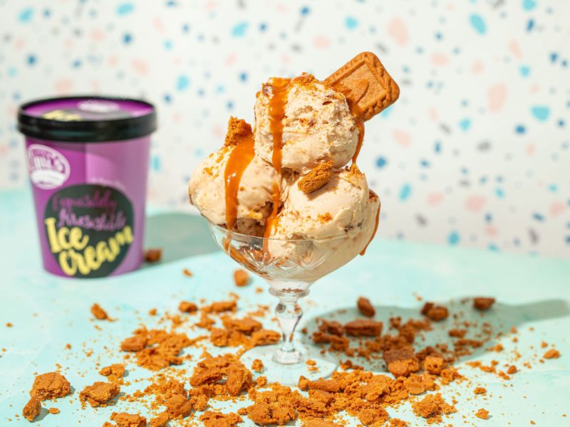 Celebrate Veganuary with Vegan Biscoff Crunch Ice Cream, available only at VEGA