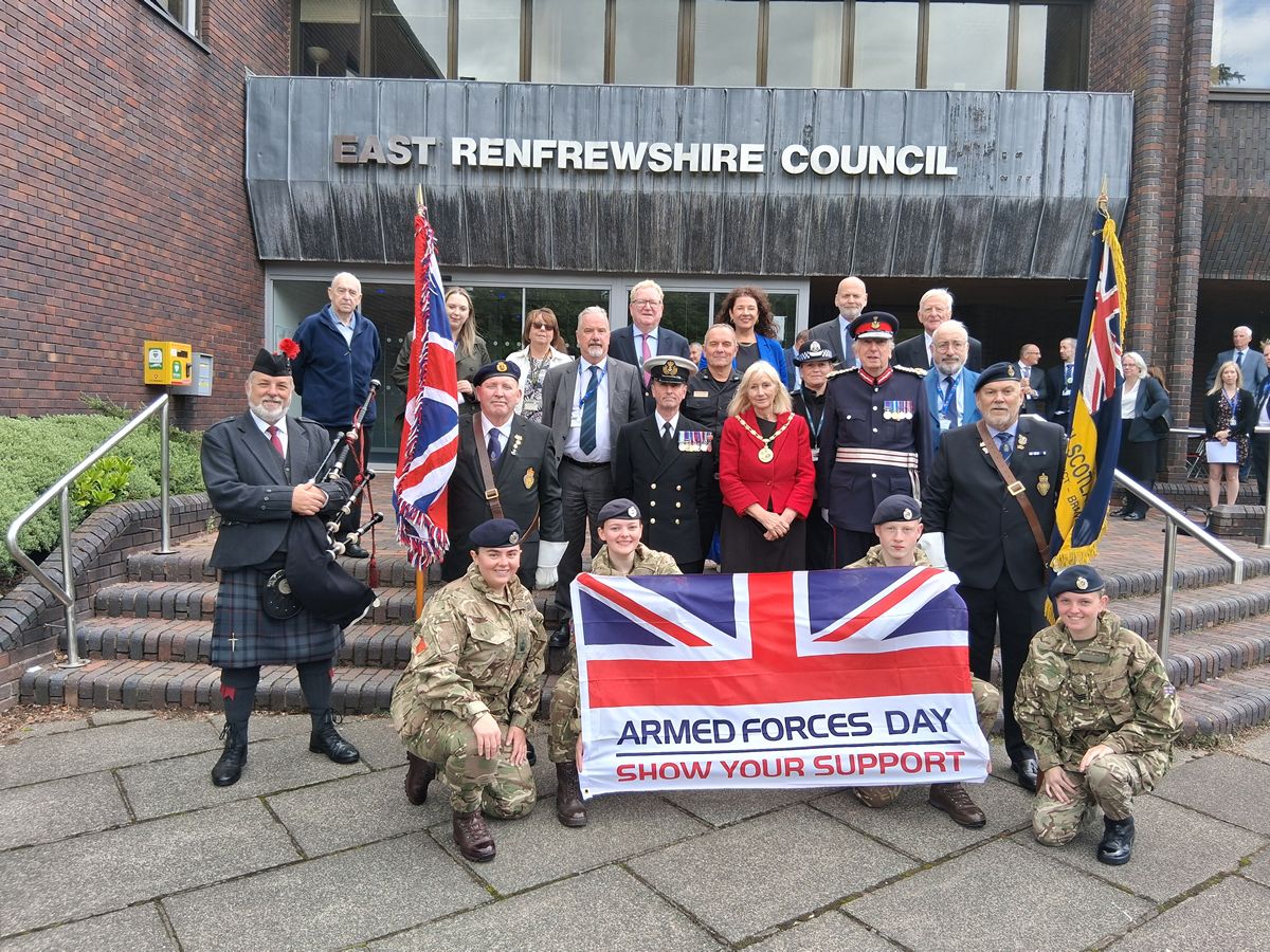 Flag raised to commemorate Armed Forces Day in East Renfrewshire