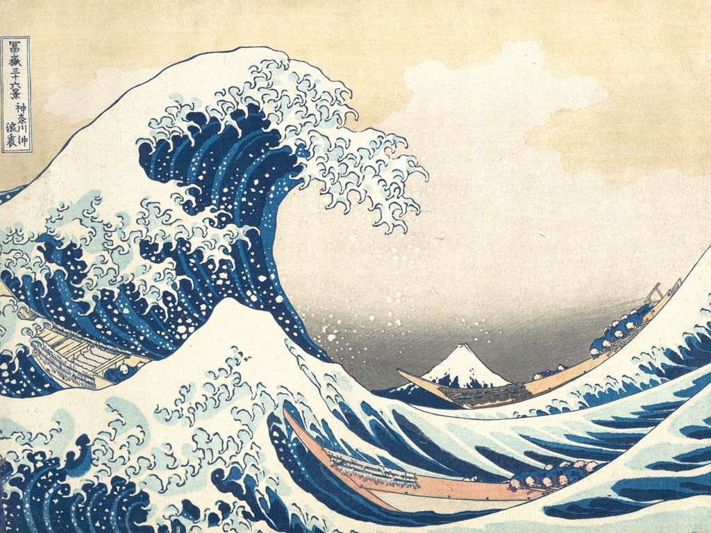 Paint & Pour - The Great Wave by Hokusai