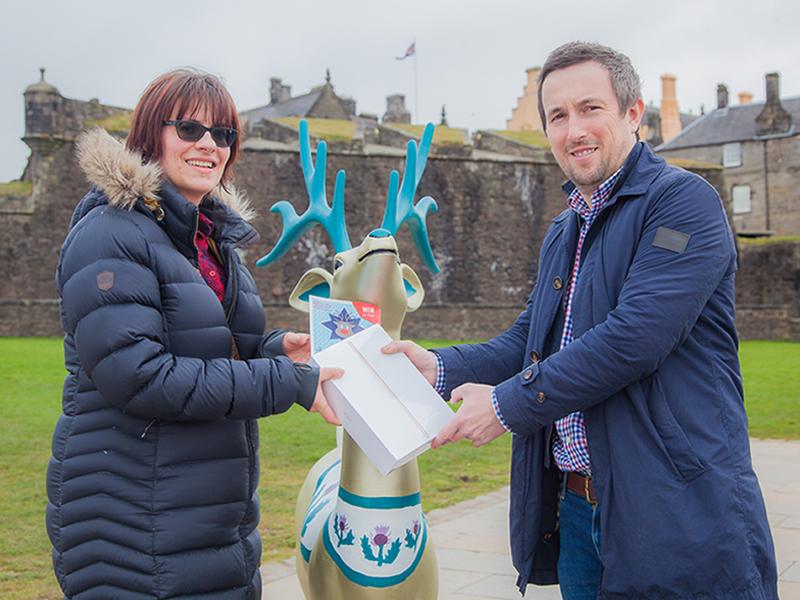Stirling Reindeer Trail Winner Celebrates with an iPad 