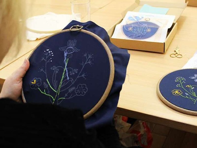 Embroidery Workshop: May Morris Flowers