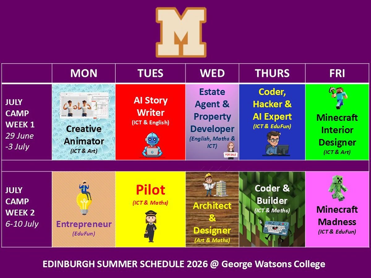 Edinburgh Summer Camp 2026 at George Watson’s College