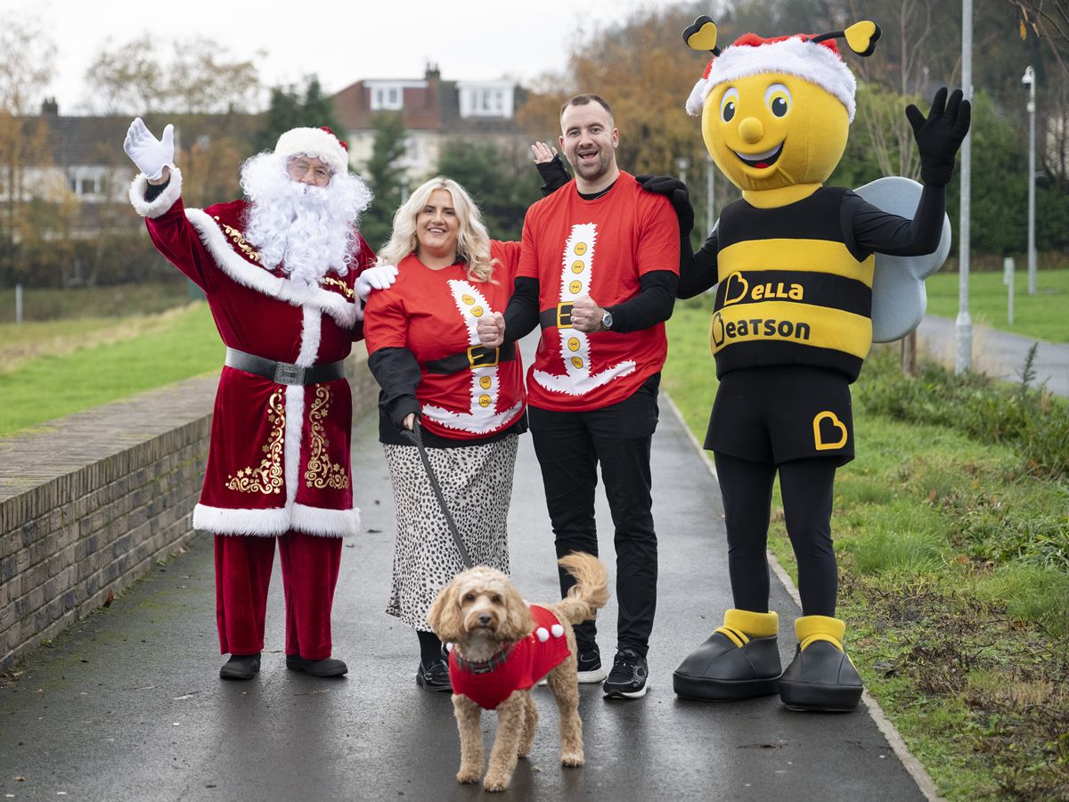 Beatson Cancer Charity Ambassadog Baxter leads the way at Santa Dash 2025