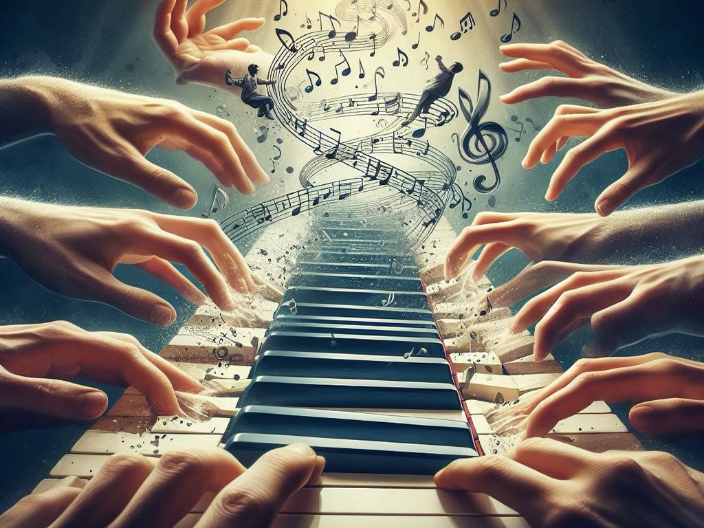 Orchestre à Six Mains – Three Pianists, Six Hands, One Piano