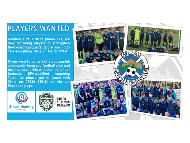 Castlevale YDC 2011s - Players Wanted