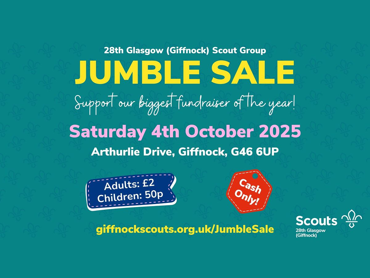 Giffnock Scouts Annual Jumble Sale
