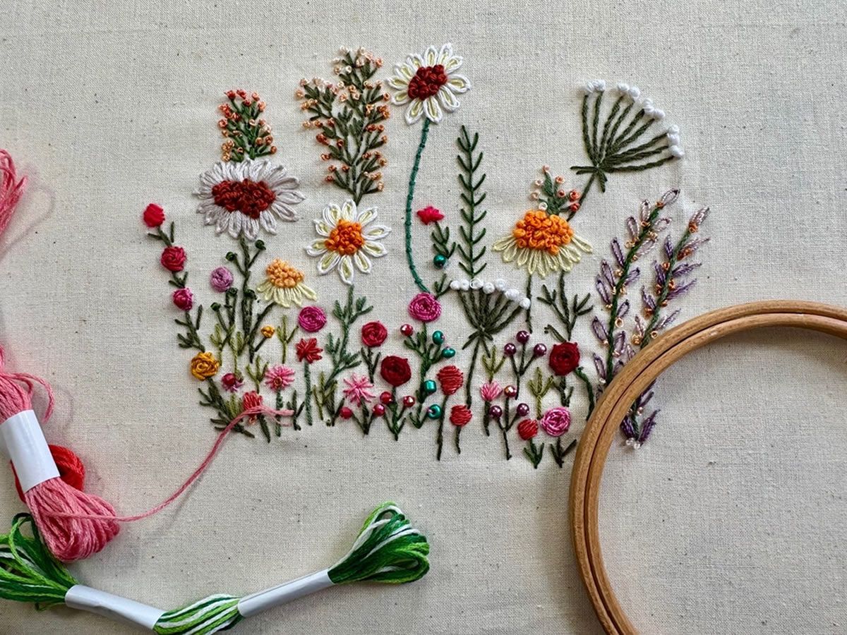 Hand Embroidery - Stitched Garden