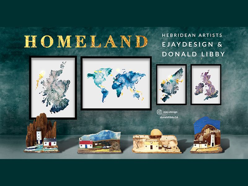 Homeland Exhibition: A Series Of Watercolour Maps And Driftwood Art
