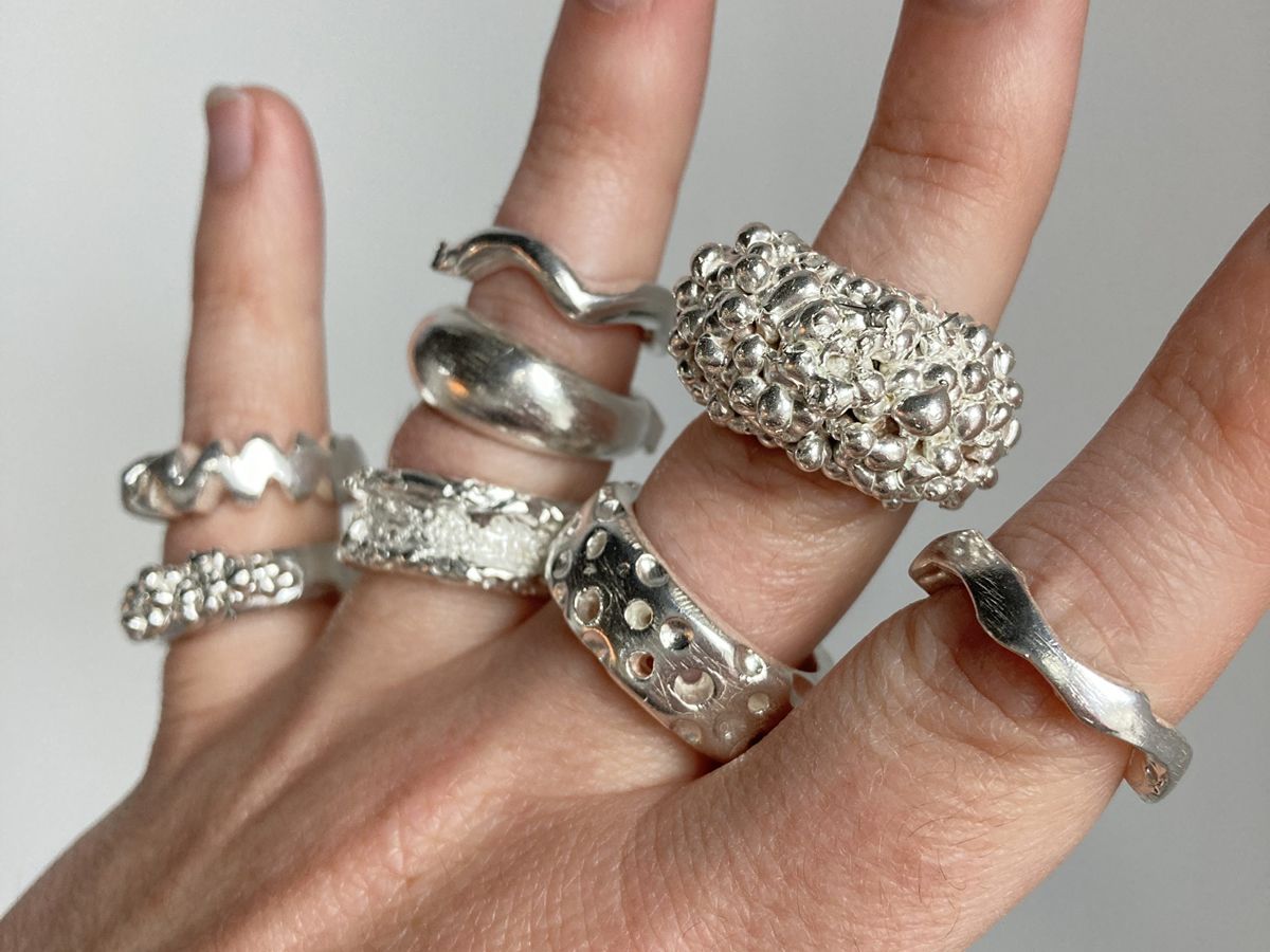 Carved Wax Rings for Silver Casting Workshop