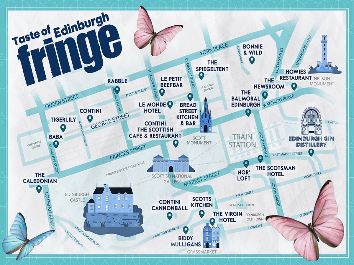 The Taste of Edinburgh Fringe, a must have map