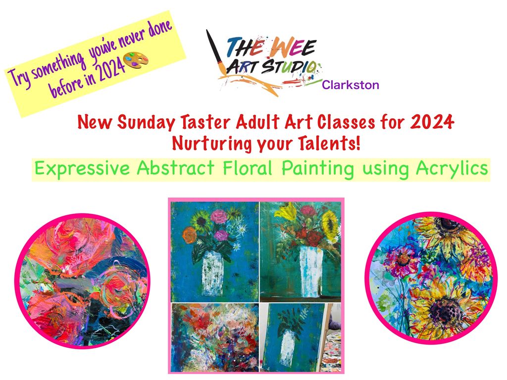 Sunday Adult Art Taster Session: Create an Expressive Floral Painting Using Acrylics