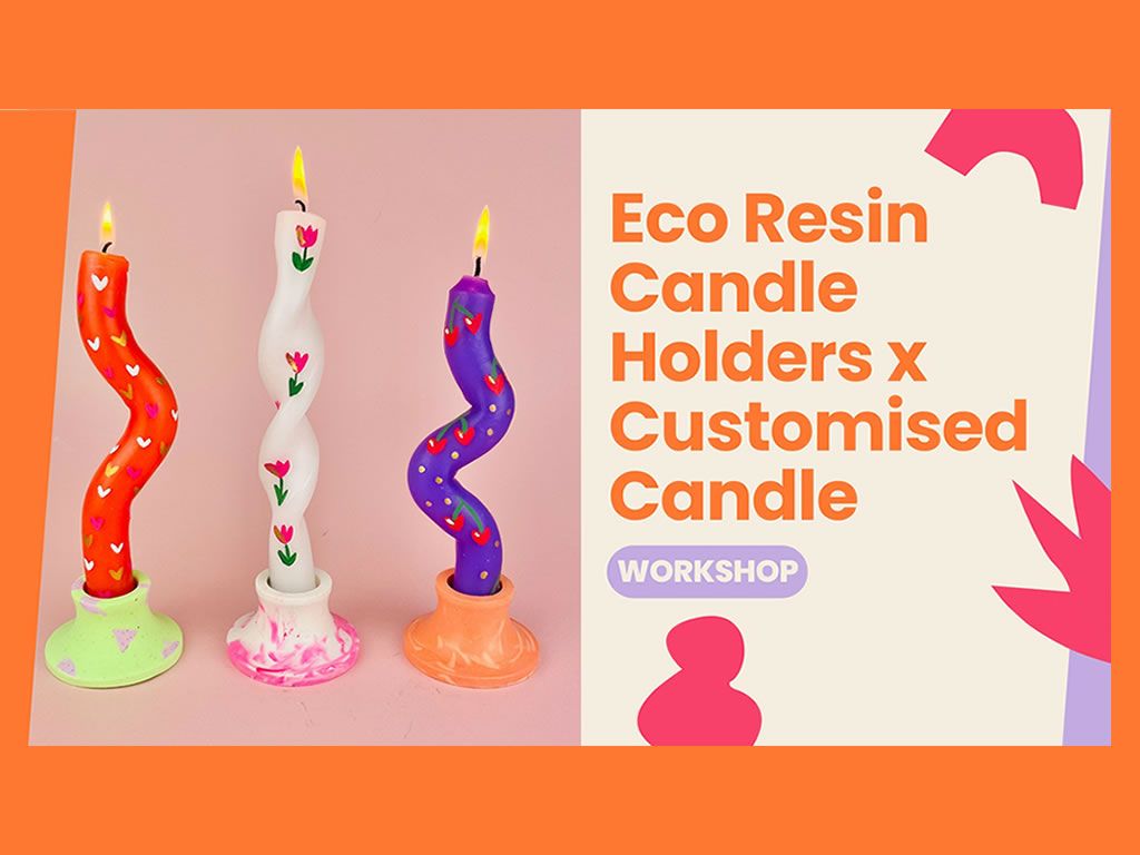 Eco Resin Candle Holders & Painted Candles at Craft by
