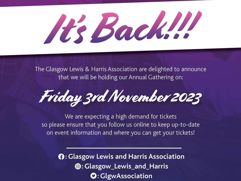 Glasgow Lewis & Harris Association Annual Gathering