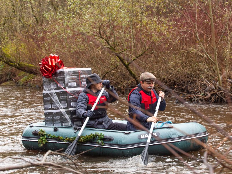 Jack and Victor Spotted on the River Kelvin