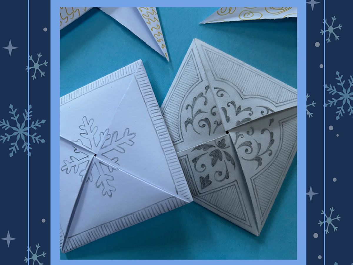 Family Christmas Star Paper Folding