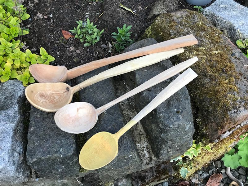 Spoon carving at Green Aspirations Scotland CIC, Port of Menteith
