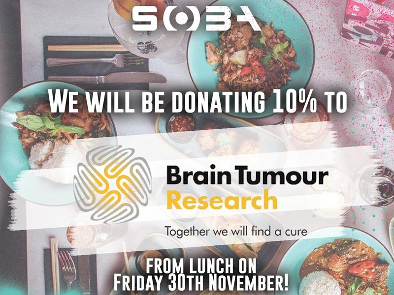 Do Lunch at Bar Soba for Brain Tumour Research