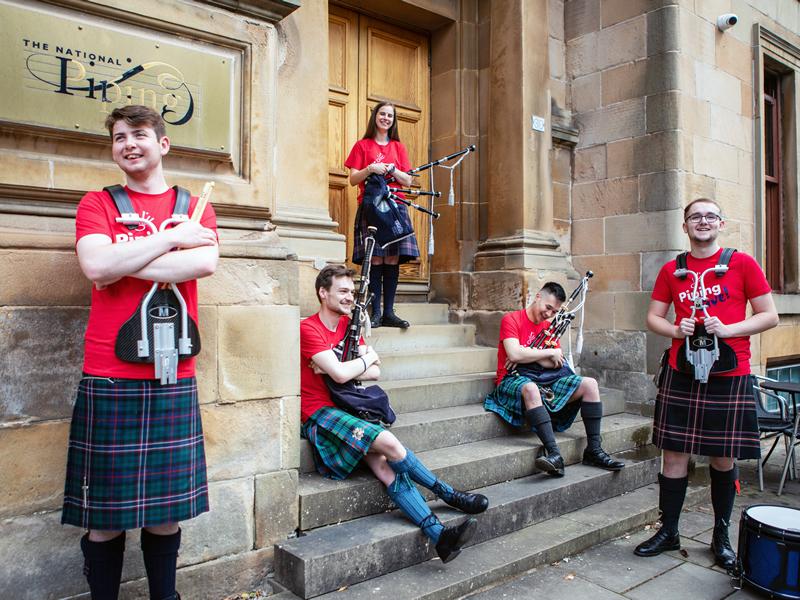 Peoples Ford Boghall and Bathgate Caledonia Pipe Band and National Youth  Pipe Band of Scotland