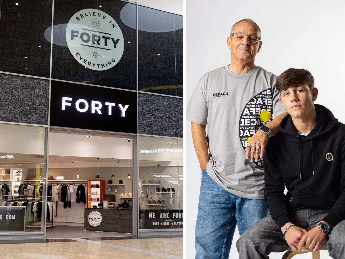 Design your own FORTY t shirt at two stores in Glasgow tomorrow