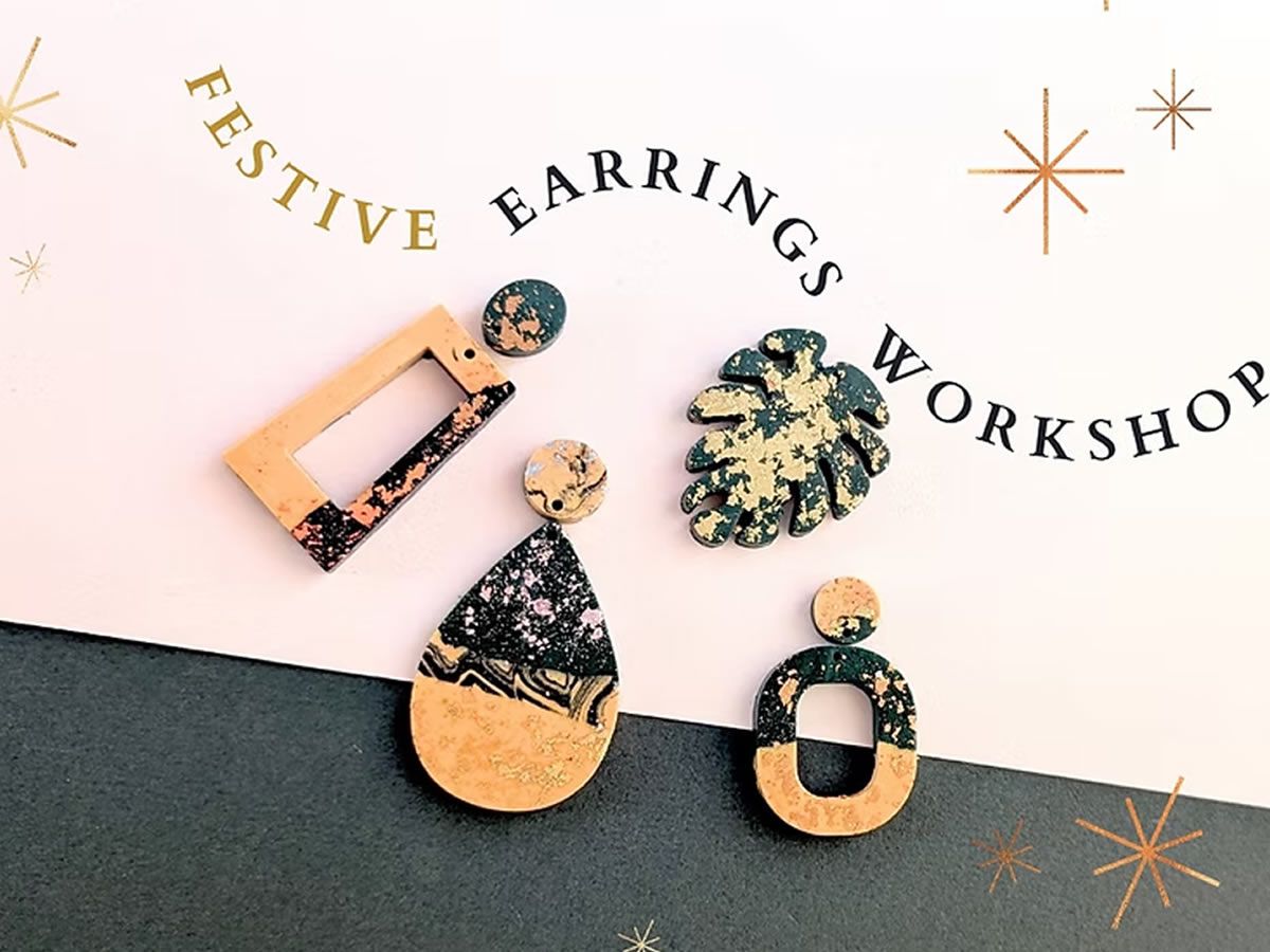 Festive Earrings - Eco- Resin Craft Workshop