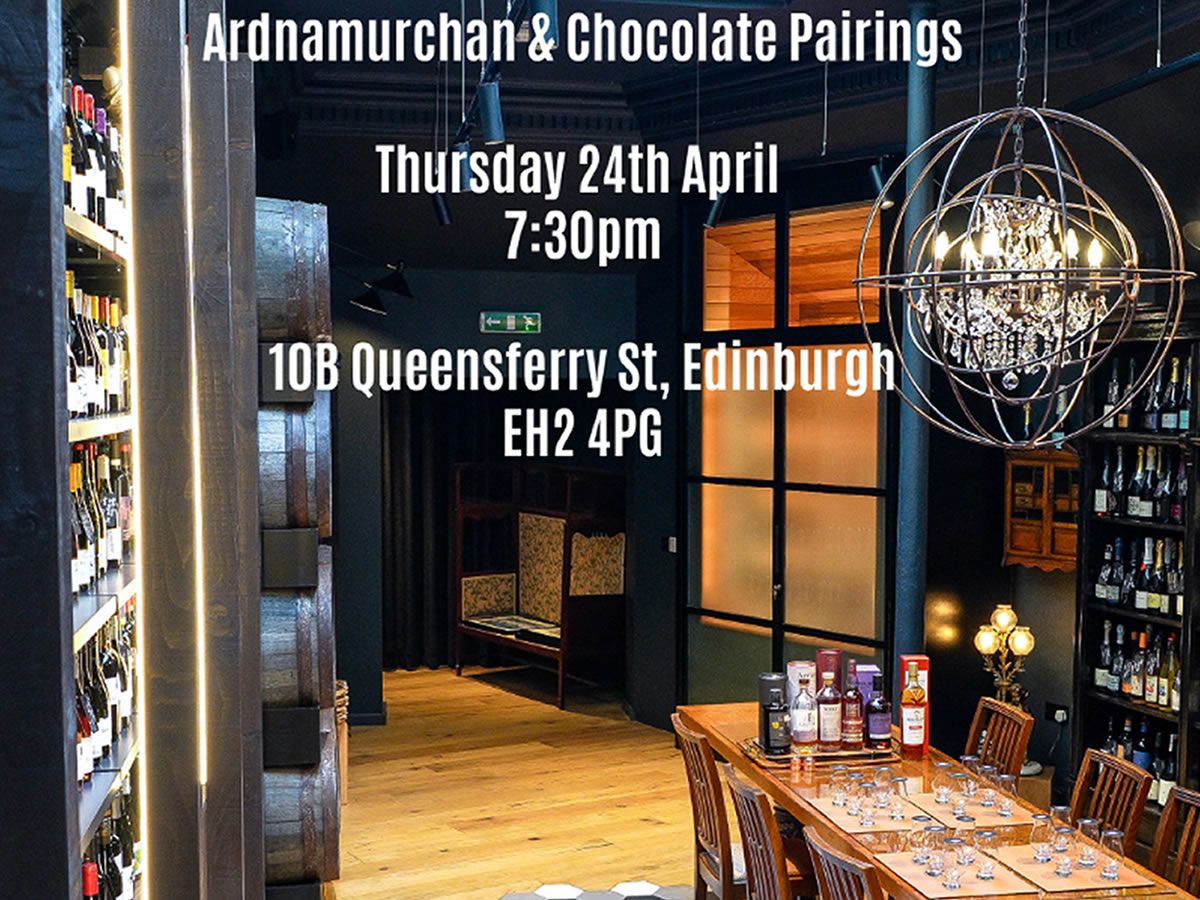 Ardnamurchan Whisky Tasting Evening with Chocolate Pairings