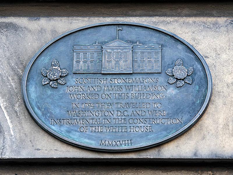 Plaque unveiled honouring Scots who built the White House